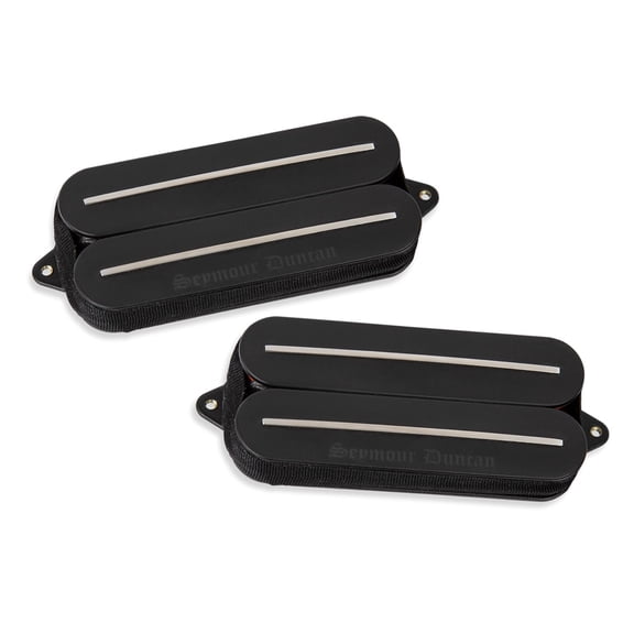 Seymour Duncan Black Winter Rails Humbucker Pickup Set  7-String, Passive, High-Output, Ceramic Magnets  Black