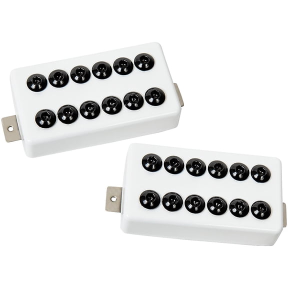 Seymour Duncan SH-8 Invader Humbucker Pickup Set - Black Frost White