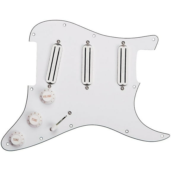 Seymour Duncan Triple Rails (Hot Rails) Loaded Pickguard, White