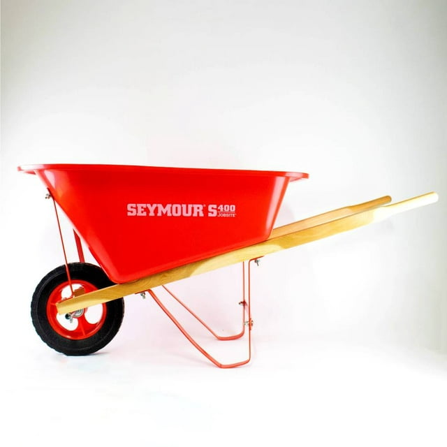 Seymour Fully Functional Metal Frame Poly Bed Wheelbarrow for Kids, Children, Red