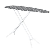Seymour Home Products Adjustable Height Ironing Board, 4-Leg Steel Frame with 100% Cotton Mesh Top, Gray Lattice