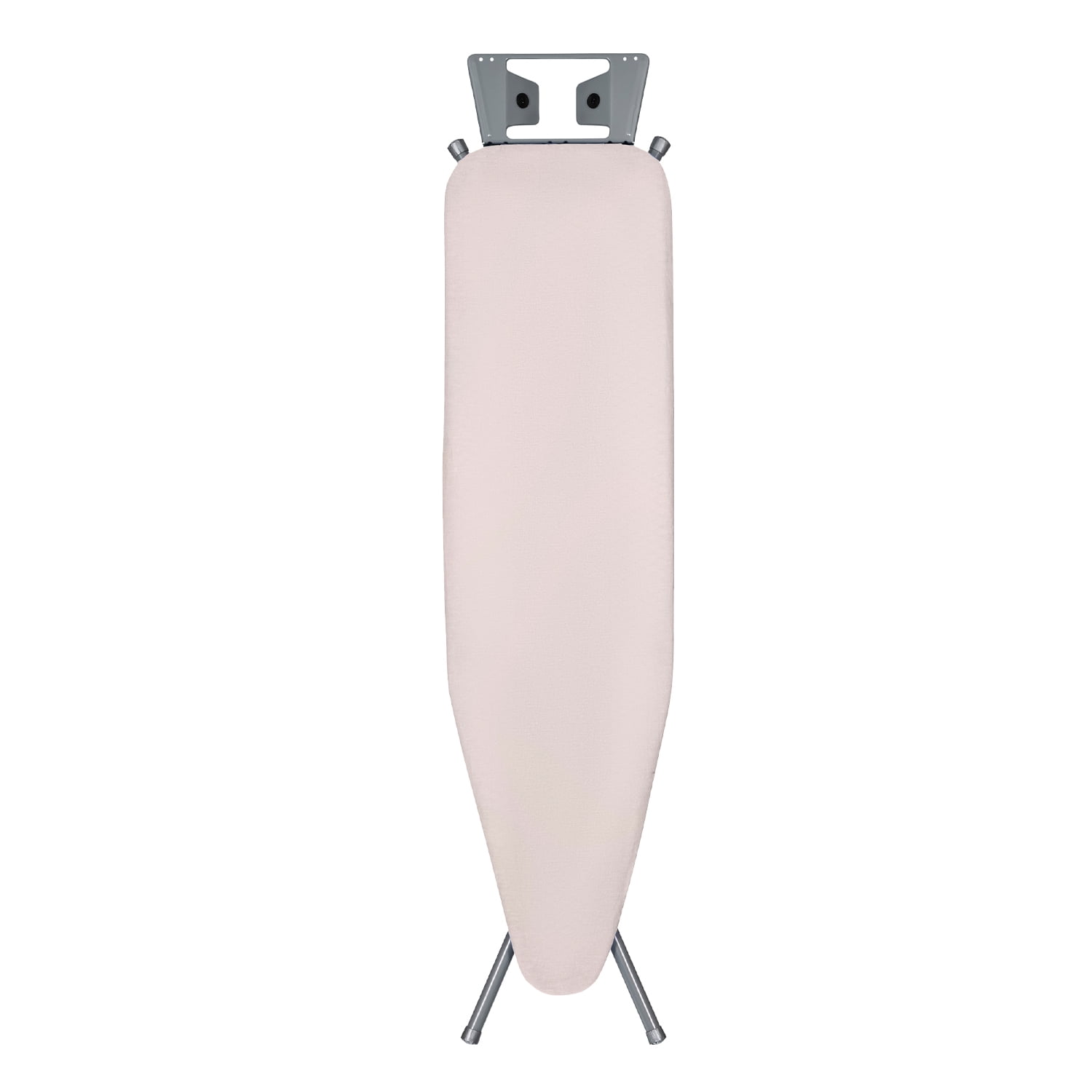 Seymour Home Products Adjustable Freestanding Ironing Board with Mesh Top and Iron Rest, Steel Frame with 100% Cotton Cover, Light Beige