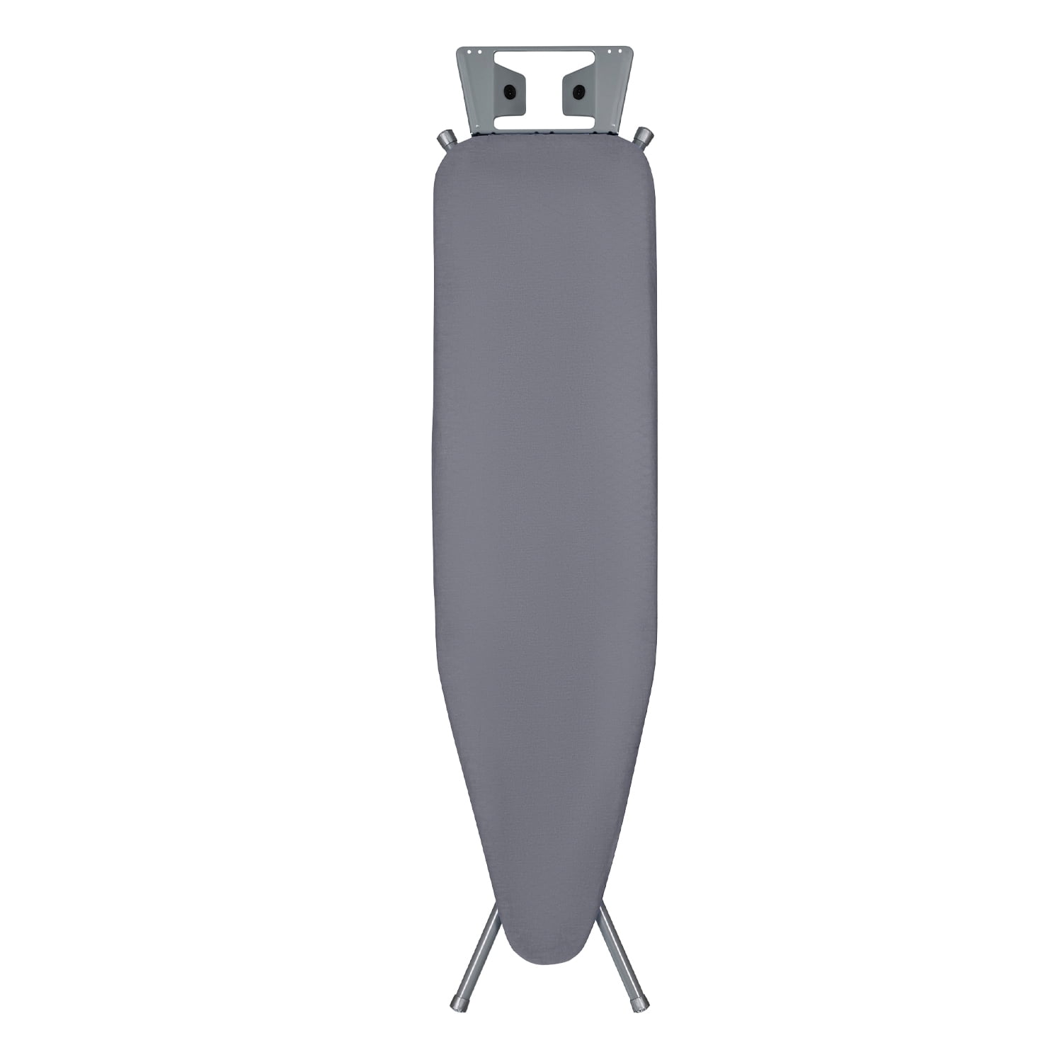 Seymour Home Products Adjustable Freestanding Ironing Board with Mesh Top and Iron Rest, Steel Frame with 100% Cotton Cover, Solid Gray