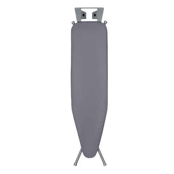 Seymour Home Products Adjustable Freestanding Ironing Board with Mesh Top and Iron Rest, Steel Frame with 100% Cotton Cover, Solid Gray