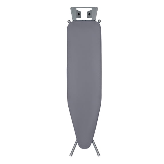 Seymour Home Products Adjustable Freestanding Ironing Board with Mesh Top and Iron Rest, Steel Frame with 100% Cotton Cover, Solid Gray