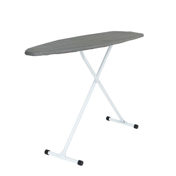 Seymour Home Products Adjustable Height, Freestanding T-Leg Ironing Board with enhanced grip feet, Solid Gray