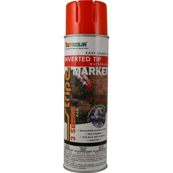 Seymour SM20-354 20 oz Inverted Tip Air Tech Marking Paint, Fluorescent Red