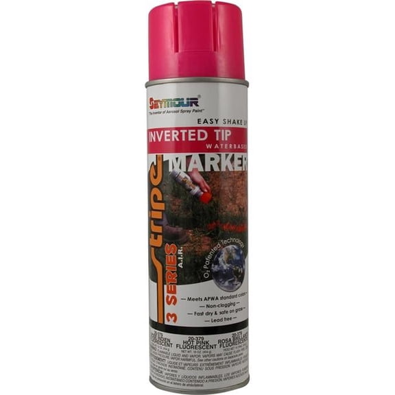 Seymour SM20-379 20 oz Inverted Tip Air Tech Marking Paint, Fluorescent Pink