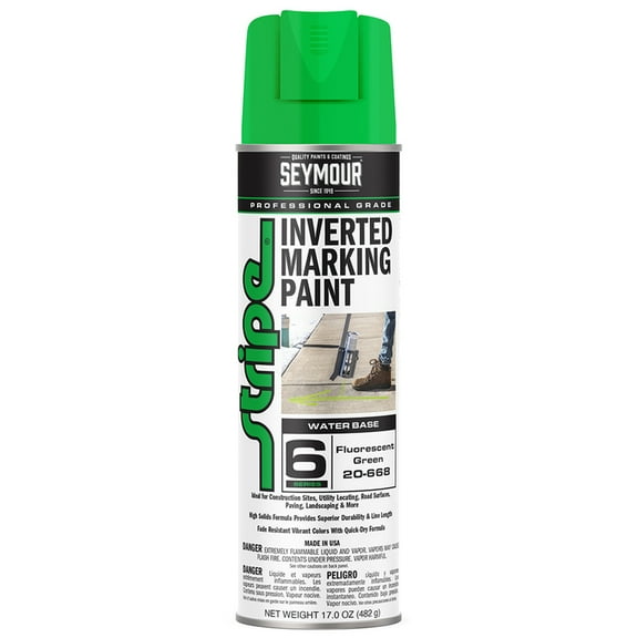 Seymour SM20-668 20 oz Inverted Tip Marking Paint, Green Fluorescent -12 Cans
