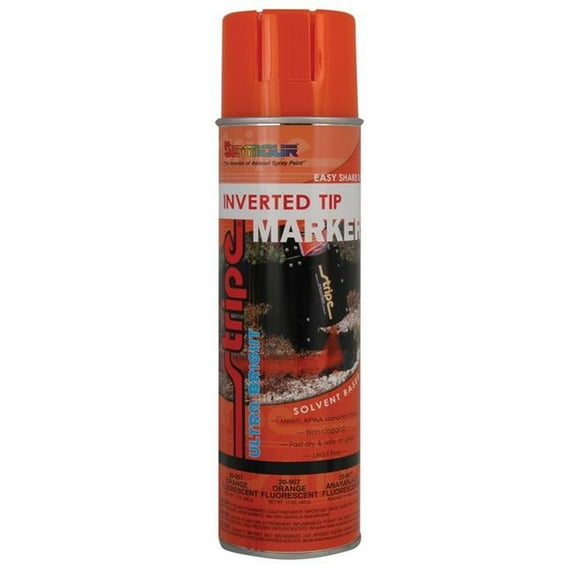 Seymour SM20-957 20 oz Inverted Tip Solvent Based Marking Paint, Fluorescent Orange
