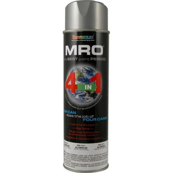 Seymour SM620-1411 20 oz MRO Heavy Duty Spray Paint, Aluminum