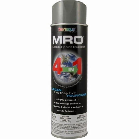 Seymour SM620-1418 20 oz MRO High Solids Spray Paint, Light Gray