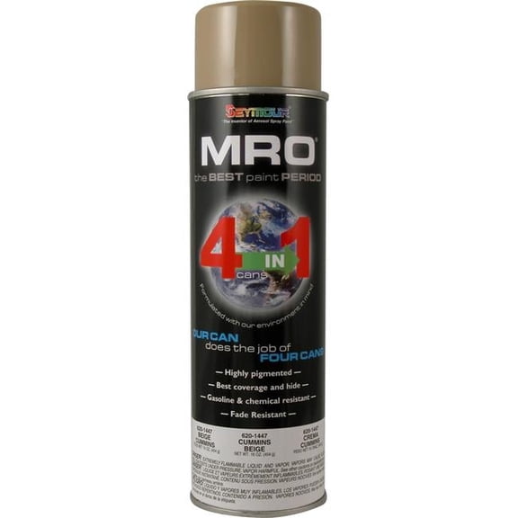 Seymour SM620-1447 20 oz MRO High Solids Spray Paint, Cummins Beige