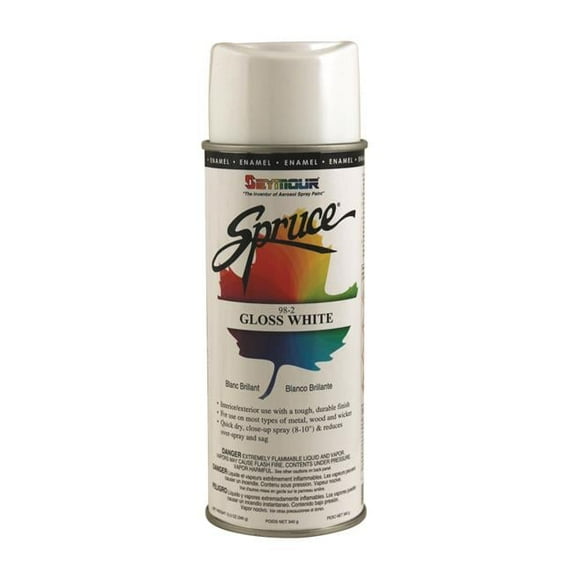 Seymour SM98-2 16 oz Enamel Spray Paint, Gloss White