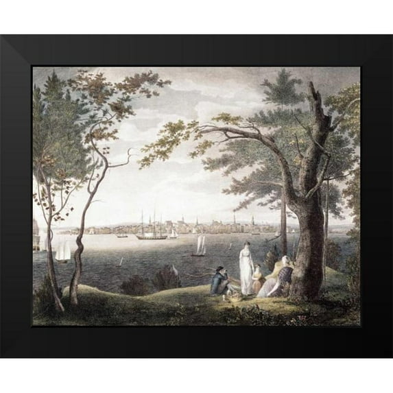 Seymour, Samuel 24x20 Black Modern Framed Museum Art Print Titled - City of New York