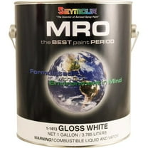 Seymour of Sycamore 1-1413 1 gal Mro Industrial Coatings Enamel Paint, Gloss White - Pack of 4