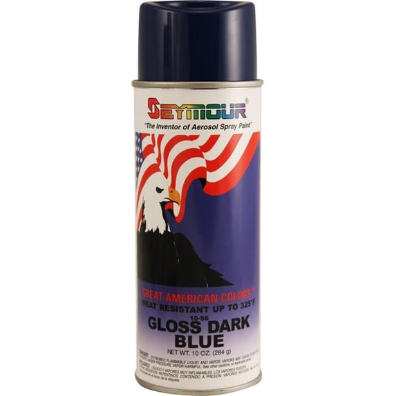 Seymour of Sycamore 10-56 16 oz Great Ameri Colors VOC Compliant Spray Paint, Gloss Blue - Pack of 6