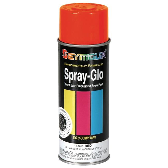 Seymour of Sycamore 16-1618 16 oz Spray-Glo Waterbased, Fluorescent Red - Pack of 6
