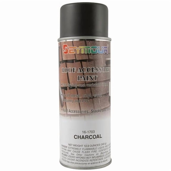 Seymour of Sycamore 16-1703 16 oz Roof Accessory Paint, Charcoal - Pack of 12