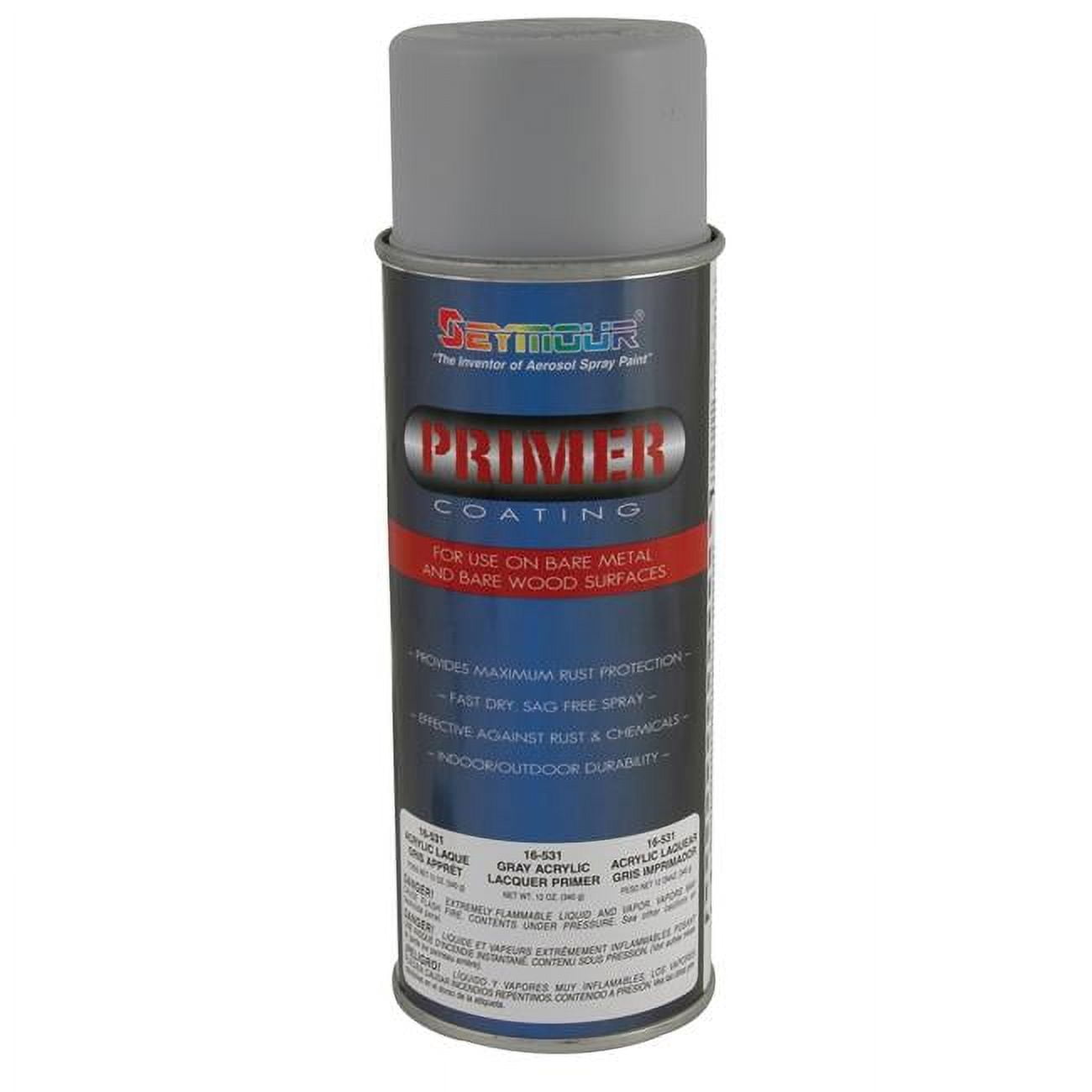 Seymour of Sycamore 16531 16 oz Acrylic Lacquer Gray Sandable Primer