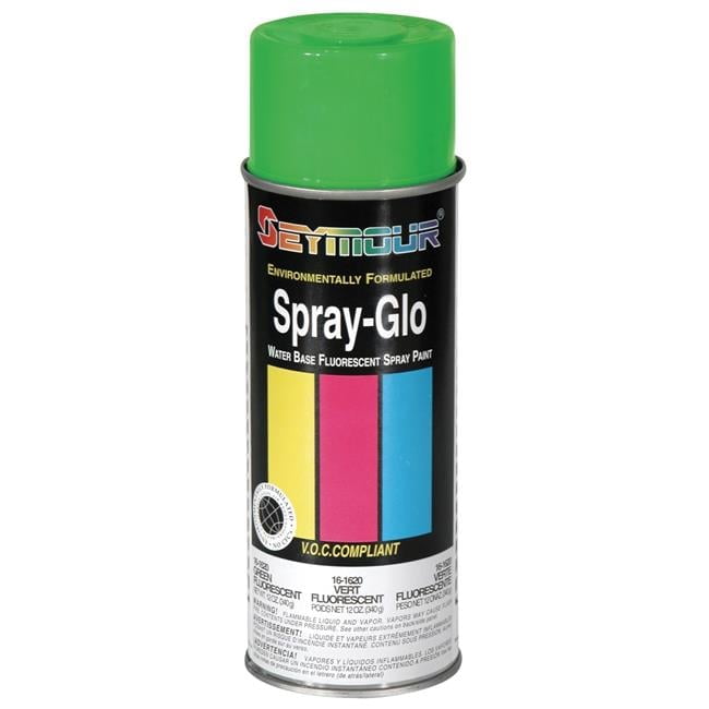 Seymour of Sycamore  16 oz Spray-Glo Waterbased, Fluorescent Green - Pack of 6