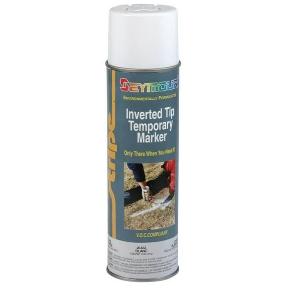 Seymour of Sycamore 20 oz Stripe Inverted Tip Temporary Marker, White - Pack of 12