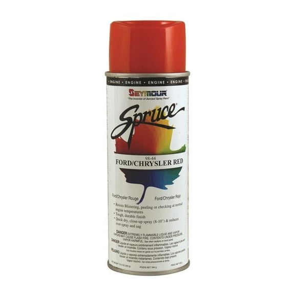 Seymour of Sycamore 98-44 16 oz Spruce Heat Resistant Engine Paint, Ford & Chrysler Red - Pack of 12