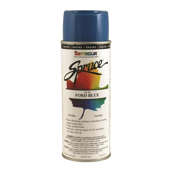 Seymour of Sycamore 98-46 16 oz Spruce Heat Resistant Engine Paint, Ford Blue - Pack of 12