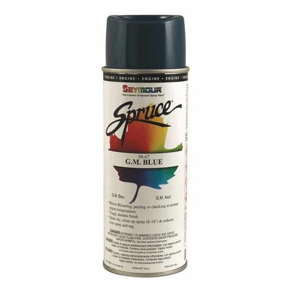 Seymour of Sycamore 98-67 16 oz Spruce Heat Resistant Engine Paint, G.M. Blue - Pack of 12