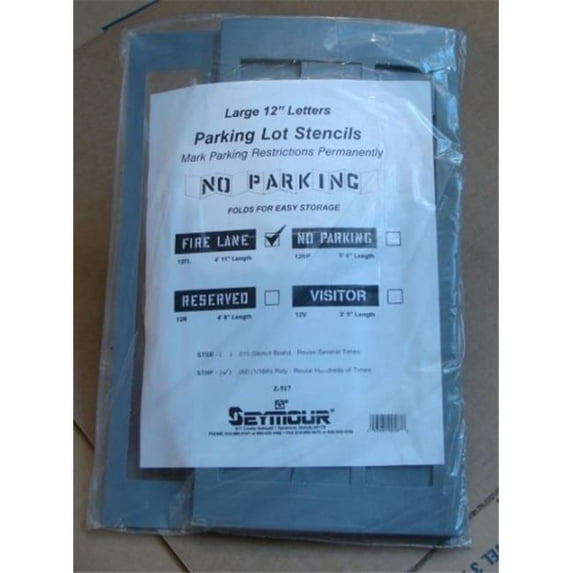 Seymour of Sycamore Z-515 12 in. Reusable Heavy Duty Plastic No Parking Stencil