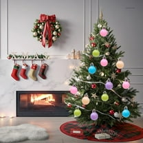 Seyotauo 15 Pcs Pastel Christmas Ball Ornaments 2.36 Inch Shatterproof Macaron Christmas Ball Decorations for Xmas Tree Hanging Ornaments Holidays Party Decor Home Birthday