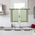 thumbnail image 1 of Seyotauo 2 Panels Kitchen Curtains 30 Inch Length, Faux Linen Textured Small Cafe Window Curtain Over Sink, Light Filtering Short Curtain Tiers for Bathroom Basement, 30x25 Inch, 1 of 6