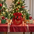 thumbnail image 1 of Seyotauo Christmas Velvet Bags with Drawstring and Bell, Gift Pouches Candy Bag Bundle Pocket Wrapping Bags for Christmas Birthday Engagement Wedding Party Supplies, 1 of 6