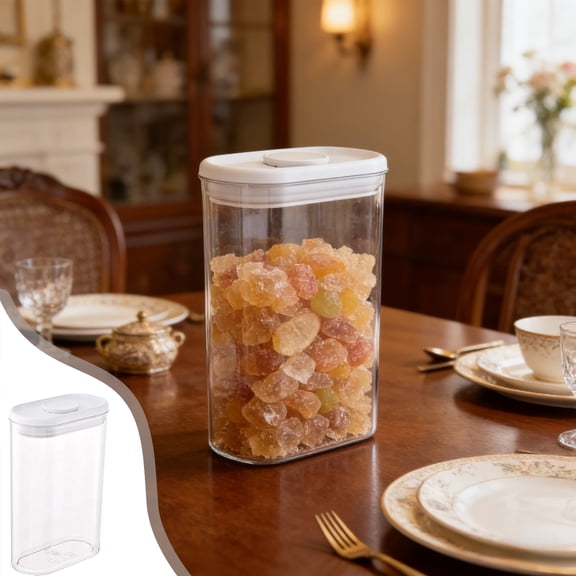 Seyotauo Airtight Food Storage Containers with Lids, Kitchen and Pantry Organization Canisters, PVC-Free, Food-Grade Plastic Leak-proof Jars for Cereal, Flour, Sugar, Keeping Grains and Pulses Fresh
