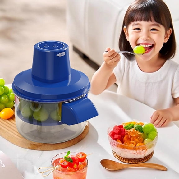 Seyotauo Automatic Grape Peeler Machine, Electric Garlic Peeler & Cherry Tomato Skin Remover Tool for Small Fruits, Efficient Peeling Kitchen Gadget for Home Use (Blue)