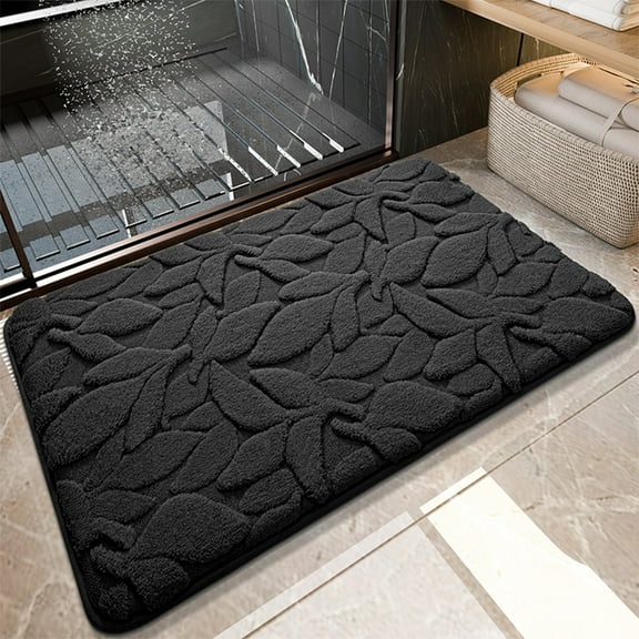 Seyotauo Bathroom Rugs Mat 24x16 inch, Extra Soft Absorbent Microfiber Bath Rugs, Rubber Backing, Quick Dry, Machine Washable Bath Mats for Bathroom Floor, Tub and Shower, Home Decor Accessories