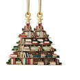 thumbnail image 1 of Seyotauo Book Ornament-2D Acrylic Christmas Tree Decoration,Charming Stack of Books|Festive Car Charm Pendant,Perfect Choice for Enhancing Tree Decor and Adding Literary Flair to Vehicle Accessories, 1 of 7