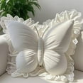 thumbnail image 1 of Seyotauo Butterfly Throw Pillow,17.7" x 17.7" Cute Plush Butterfly Shaped Decorative Animal Pillow for Bedroom Living Room Sofa Couch,Soft Stuffed Hugging Pillows Cushion, 1 of 5