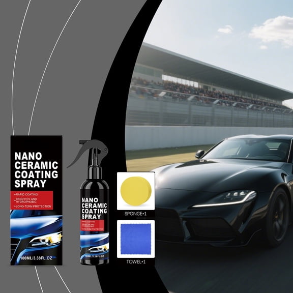 Seyotauo Car Ceramic Coating Agent Kit, Hydrophobic Crystal Coating with Anti-Fouling and Scratch-Resistant Performance, Delivers Long-Lasting Protection for Car Paint and Auto Detailing