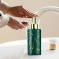 thumbnail image 1 of Seyotauo Ceramic Hand Soap Dispenser, Lotion & Liquid Refill Bottle with Marble Pattern, Ceramic Dish Soap Dispenser for Kitchen, Bathroom Decorative, Matte Gold Pump, 1 of 6