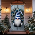 thumbnail image 1 of Seyotauo Christmas Door Cover Nylon Spandex 35 X 71 Inch, Blue Gnome Door Decor, Xmas Pinecone & Ball Design, Front Door Winter Wonderland Decoration for Holiday Season Indoor/Outdoor, 1 of 6