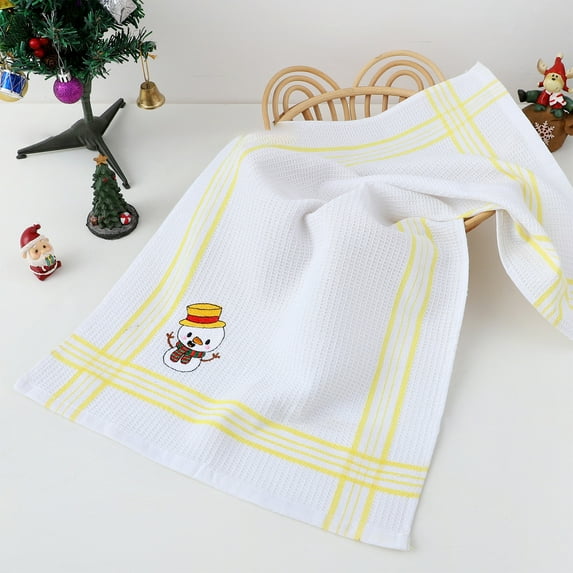 Seyotauo Christmas Kitchen Towels Absorbent Xmas Dish Towels Merry Christmas Tea Towel Decorative Holiday Seasonal Hand Drying Towel for Xmas Home Farmhouse Cooking Party Supplies, for Friends,Family