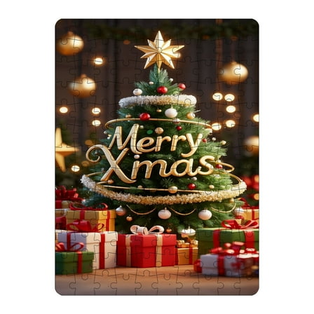 Seyotauo Christmas Puzzle 130 Piece Puzzles for All Ages, 130 Piece Puzzle Santa Claus Puzzle 130 Pieces Puzzles for Adults Christmas Puzzle Santa's House for All Ages Brain Teaser