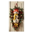 thumbnail image 1 of Seyotauo Christmas Snowman Door Cover Decorations Christmas Front Door Banner Backdrop Party Photography Background Holiday Door Cover Outdoor Home Indoor Winter Year Decor, 70.9 x 35.4 inch, 1 of 6