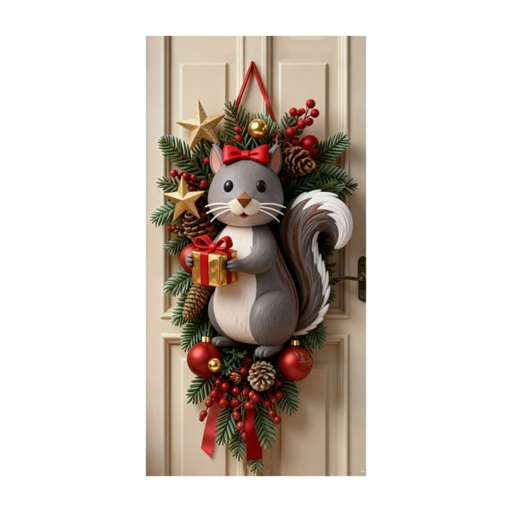 Seyotauo Christmas Snowman Door Cover Decorations Christmas Front Door Banner Backdrop Party Photography Background Holiday Door Cover Outdoor Home Indoor Winter Year Decor, 70.9 x 35.4 inch