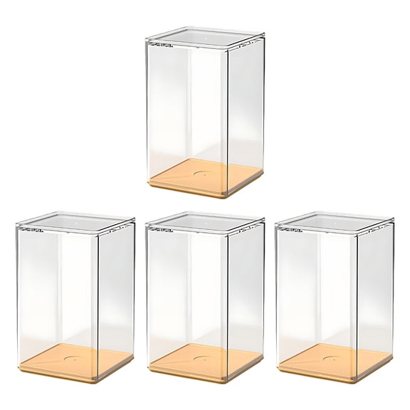 Seyotauo Clear Action Figure Display Case with Dustproof Lid, Protective Storage Box for Collectible Toys, Showcase for Home Office Decor and Anime Model Exhibition