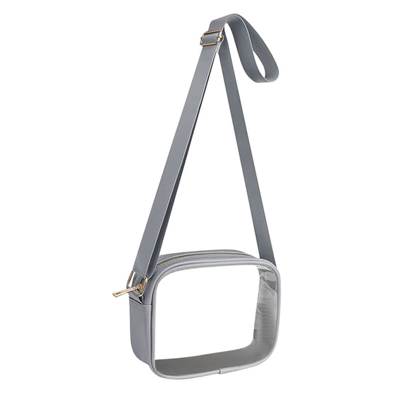 Seyotauo Clear Stadium Bags for Women, Transparent Crossbody Purse with Removable Strap, Water-Resistant PVC Tote for Concerts, Sports Games, Music Festivals and Casino Events