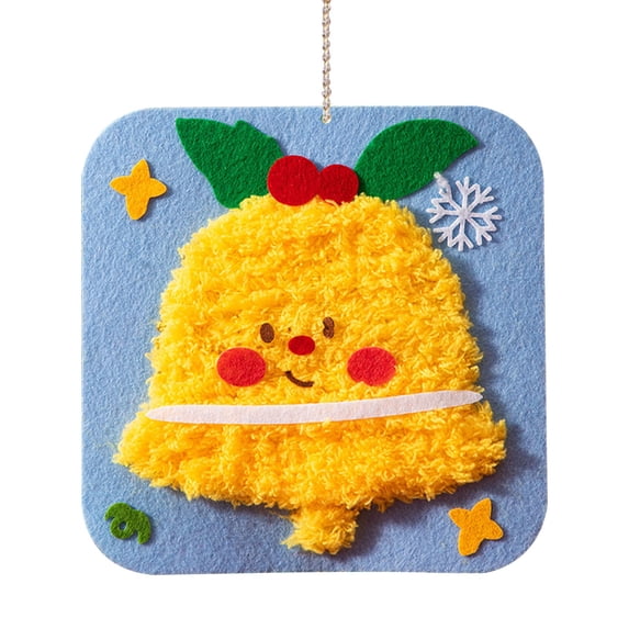 Seyotauo Creative Wool Craft Kit for Kids, Christmas Wool Craft Kit for Kids, Beginner Crochet Kit for Kids, Crochet Kits for Starters,Punch Stitching Kit Learn to Crochet Kits for Adults Beginner