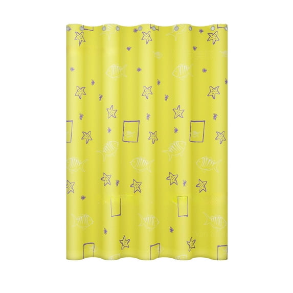 Seyotauo Cute Printed Polyester Shower Curtain Waterproof Fabric Shower Curtain or Liner Machine Washable & Breathable Kids Printed Shower Curtain Liner for Shower Stall Bathtubs, 32x72 Inches