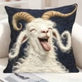 thumbnail image 1 of Embroidered Throw Pillow Covers - short lint Pillow Cover 18x18 Decorative Pillow Covers with Zipper Aesthetic Cute Embroidery Linen Throw Pillowcases for Living Room Couch Sofa Bed, 1 of 6